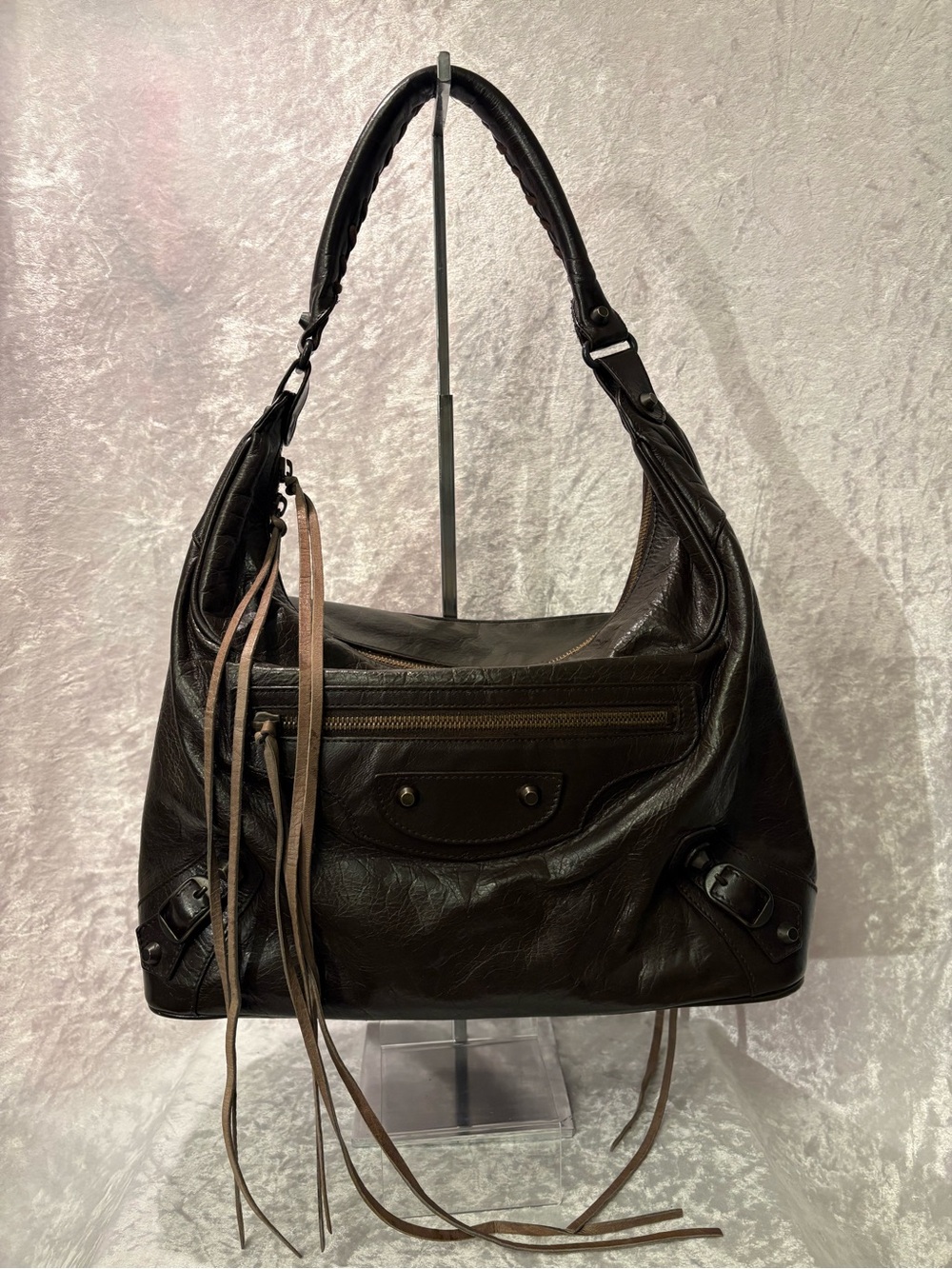 Balenciaga RH Agneau Club Hobo Bag Espresso Brown *refreshed* AUTHENTIC 2009
